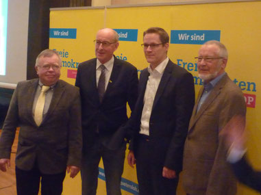 Eckhard Fuhrmann, Hermann Ludewig, Thorsten Baumgart, Ernst Sebbel (v.l.n.r.)