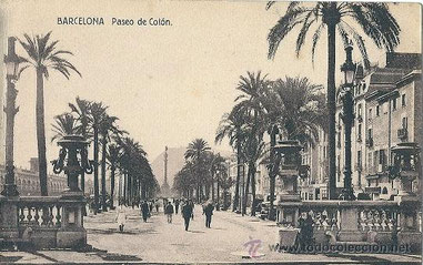 Passeig de Colom, Barcelona 1949