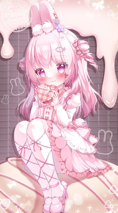 ロリ絵描きふみなが描いたナビゲーター役のうさぎの女の子