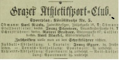 Verlautbarung aus dem August 1902