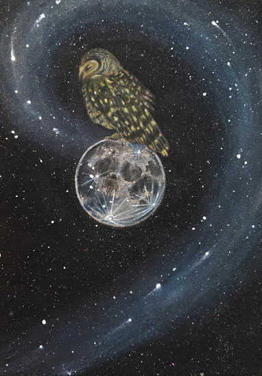 「Dreamer wormhole」雲母壁面画 170×120mm/￥55,000(税込)
