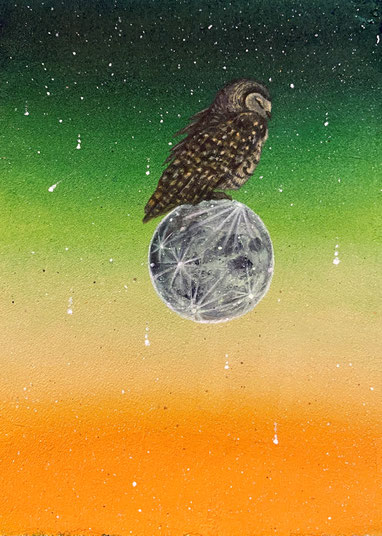 「Dreamer 心地よき時」雲母壁面画 170×120mm/￥55,000(税込)