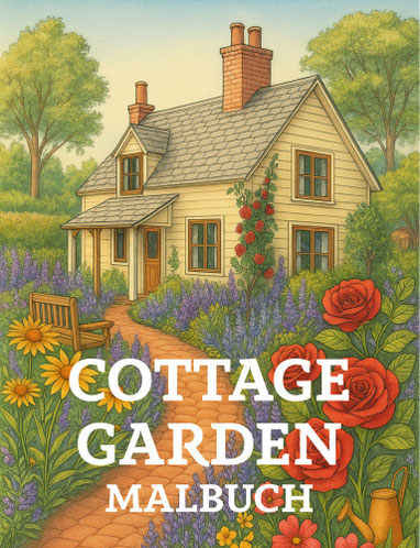 Cottage Garden Malbuch für Erwachsene