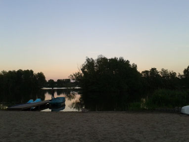 Abendstimmng am See vom Blockhaus Güster