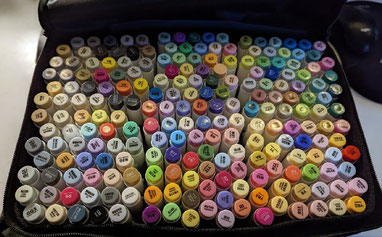 Ohuhu Marker 216er Set - unsortiert