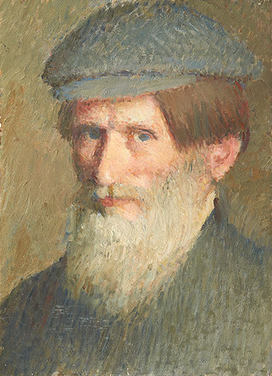 Léon Delachaux, Autoportrait, peinture à l'huile