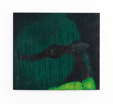 "DarkMeise", 60x65,5cm, Mischtechnik auf Leinwand, 2021