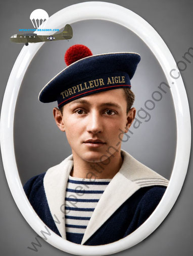 Charles PFEFFEN, photo de sa pierre tombale restaurée et colorisée par IA.