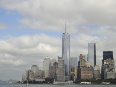 フェリーから見たマンハッタン南端