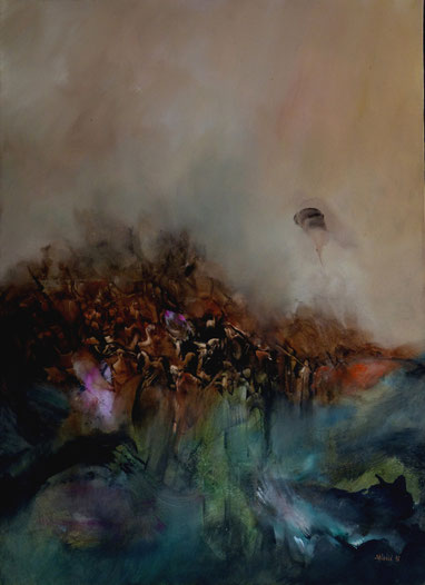 l'enfer VII Acrylique sur toile Dim 100cmx72cm