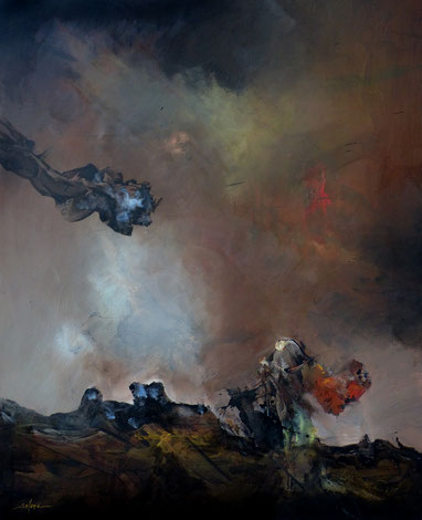 Intrusion acrylique sur toile Dim 100cmx80cm