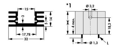 SK 75  STS TO 220  基板取付用押出成形ヒートシンク