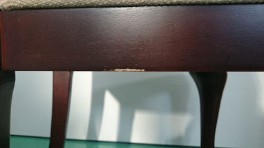 無垢椅子キズリペア補修