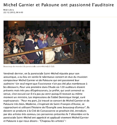Concert du 21 décembre 2012