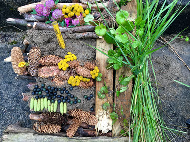Landart Andy Goldsworthy  Natur Blumen Kunst Sprachlernklasse