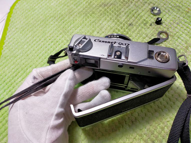 キャノン キャノネット Giii QL17の分解 - フィルムカメラ修理のアクア 