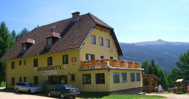 Die Druckerhütte im Wandergebiet der Saualpe in der Gemeinde Eberstein