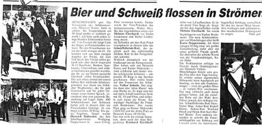 Bier und Schweiß flossen in Strömen