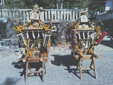 町内の御神輿の発想の元になった五霊神社（汲沢）の御神輿（鈴木正雄さん/12班A　撮影）