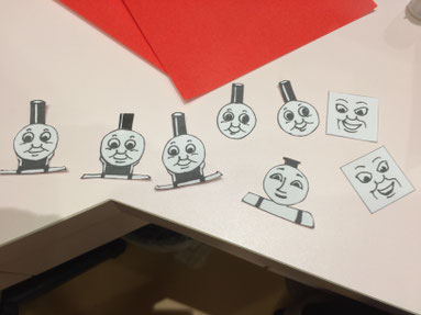 トーマス,みやこ内科クリニック,折り紙,春日井市 小児科,春日井市 花粉症,折紙 キャラクター