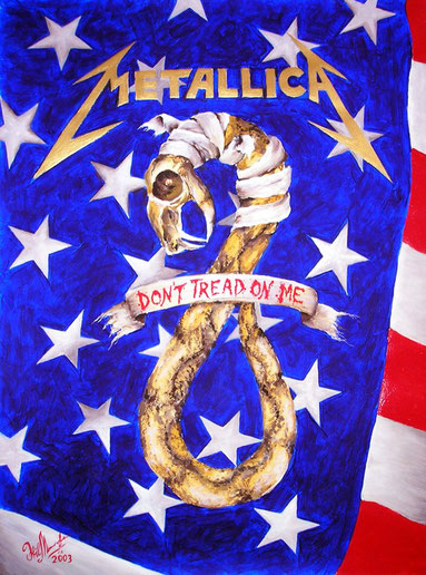 My variation of Metalica snake logo-pic. With American Flag.