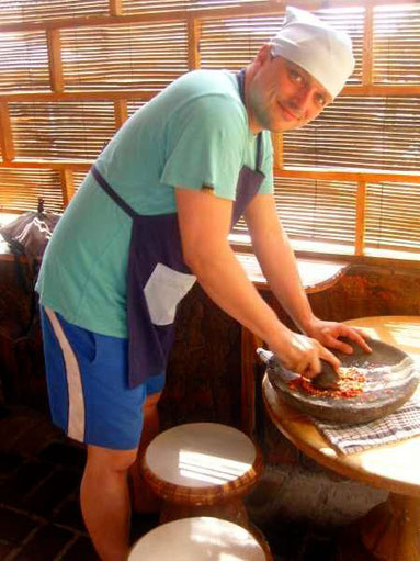 guests working in the kitchen