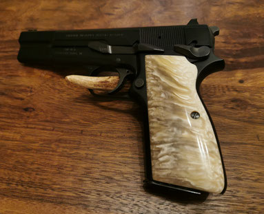 Browning High Power with musk of horn grips