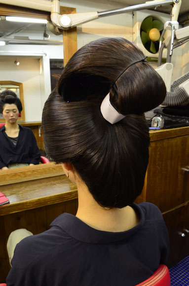 本番の為の練習はお人形さんでは意味がない☆高島田