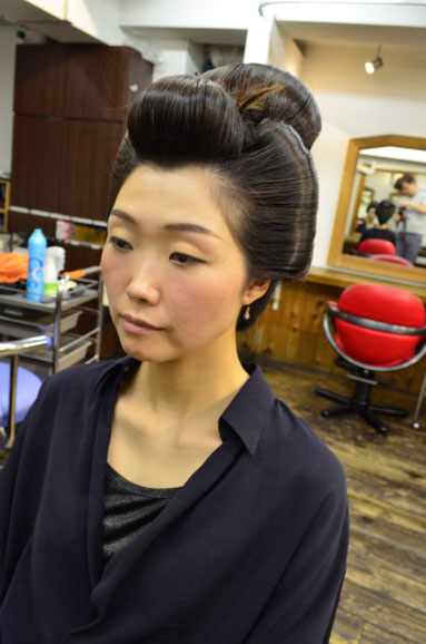 本番の為の練習はお人形さんでは意味がない☆高島田