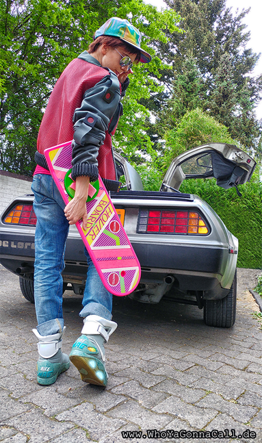 Marty McFly 2015 Cosplay Hoverboard DeLorean Nike Air Mags Future