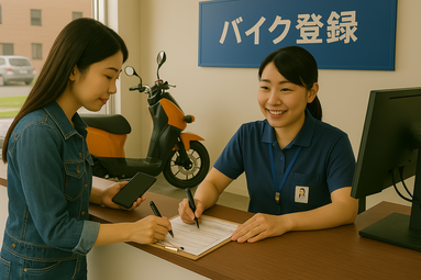 バイクの登録手続きイメージ画像