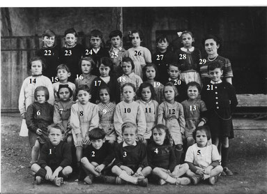Charras  16 - Charras d'hier et d'aujourd'hui - photo de classe année 1949