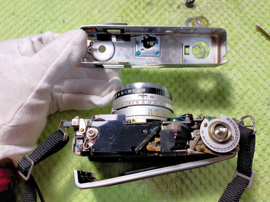 キャノン キャノネット Giii QL17の分解 - フィルムカメラ修理のアクア 