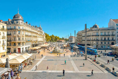 Photo aérienne de la place  de la comédie 
