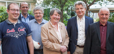 Wiedergewählt wurde der Vorstand mit (v.l.) David Jacobs, Alexander Buda, Ralf Kössendrup, Annemarie Müller-Feldmann, Hellmut Meinhof und Ulrich van Bebber.Foto: JOST