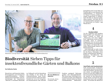 Dr. Wanda Born und Dr. Ingo Bräuer von DAUCUM gUG geben Tipps für Hobbygärtner