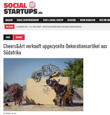 Social Startups.de berichet von Cheers & art