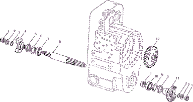 OUTPUT SHAFT WITHOUT REAR AXLE DISCONNECT