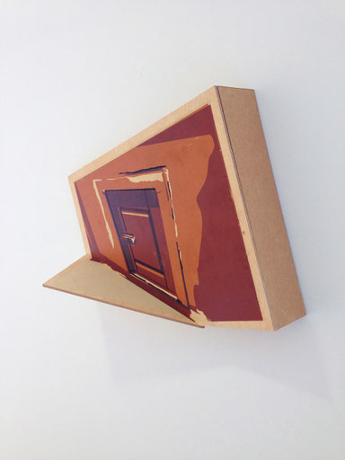 'Theatre Door 1', screen print on plywood, various dimensions