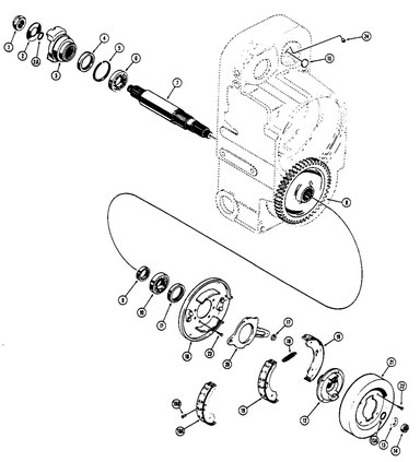 Axle Output Shaft and Parking Brake