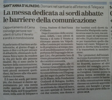 Ritaglio giornalistico 21.06.2014