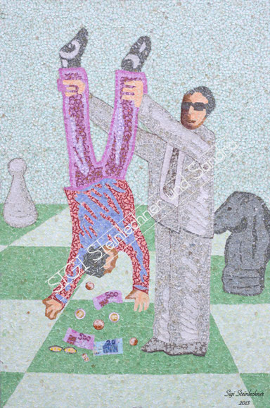 "Das politische Spiel", Größe: 80 x 120 cm