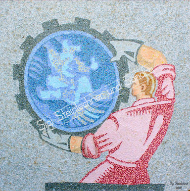 08 “Der Staatenlenker“ 100x100 cm 