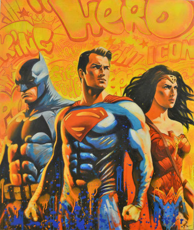 HERO - oil and spray on canvas - 100x120 cm
