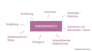Kinderwunsch: Hormone, Vitalstoffe, Vitamine, Aufnahme von Nährstoffen im Darm, Omega-3, Seelenbalance/Stress, Entgiftung, Ernährung
