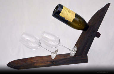 Bottleholder barrel bottom "wine-glass"
