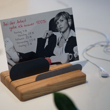 Holzständer-Handyhalter-Fotohalter aus Holz