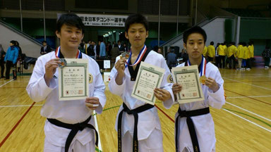 牧野選手・阪上選手・西村選手