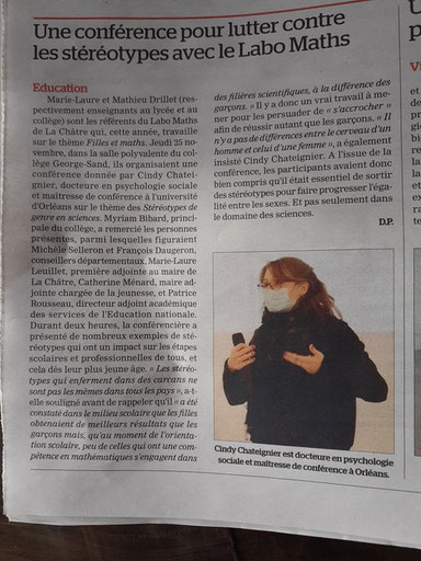 Article dans l'Echo du Berry