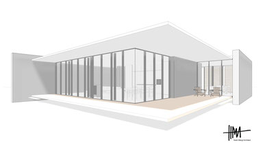 Contemporary open plan living by Heidi Mergl Architect the efficient room divider concept